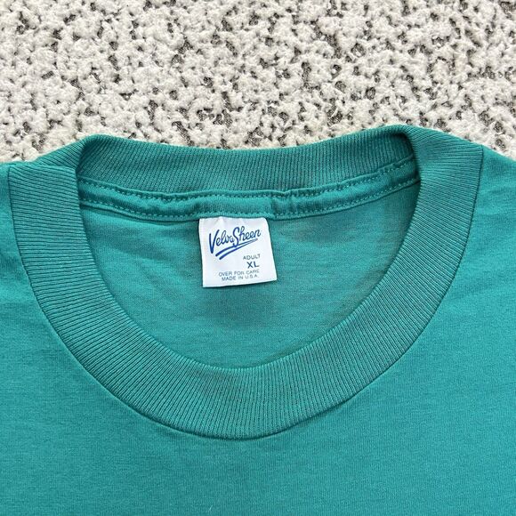 VTG 90s Taz Orlando Florida Mens Shirt XL Velva Sheen Tasmanian Devil Green USA - Picture 4 of 11